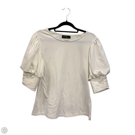 Top Short Sleeve By Ontwelfth In White, Size: M