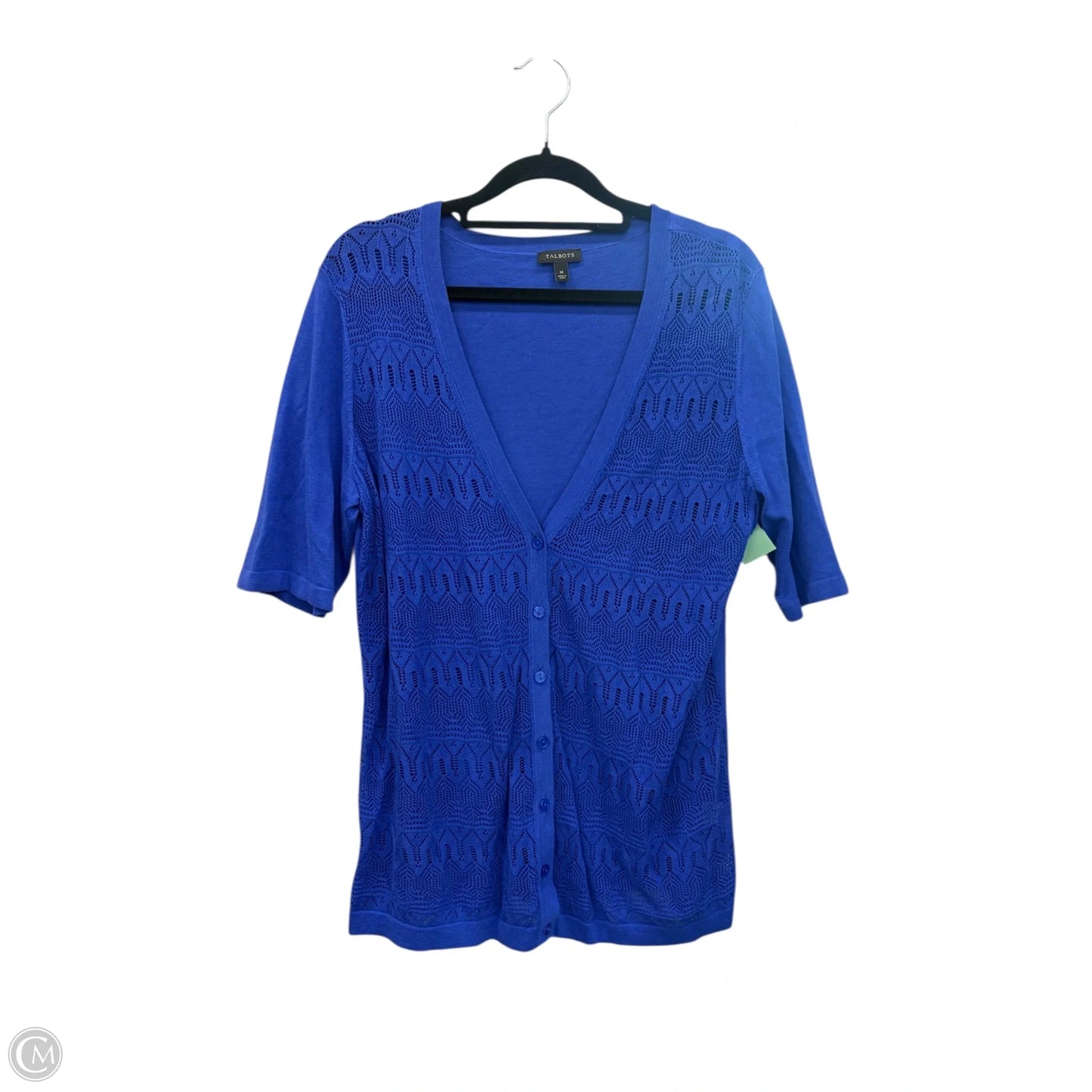 Blouse Short Sleeve By Talbots In Blue, Size: M