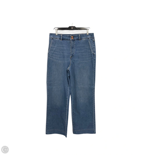 Jeans Wide Leg By Talbots In Blue Denim, Size: 12