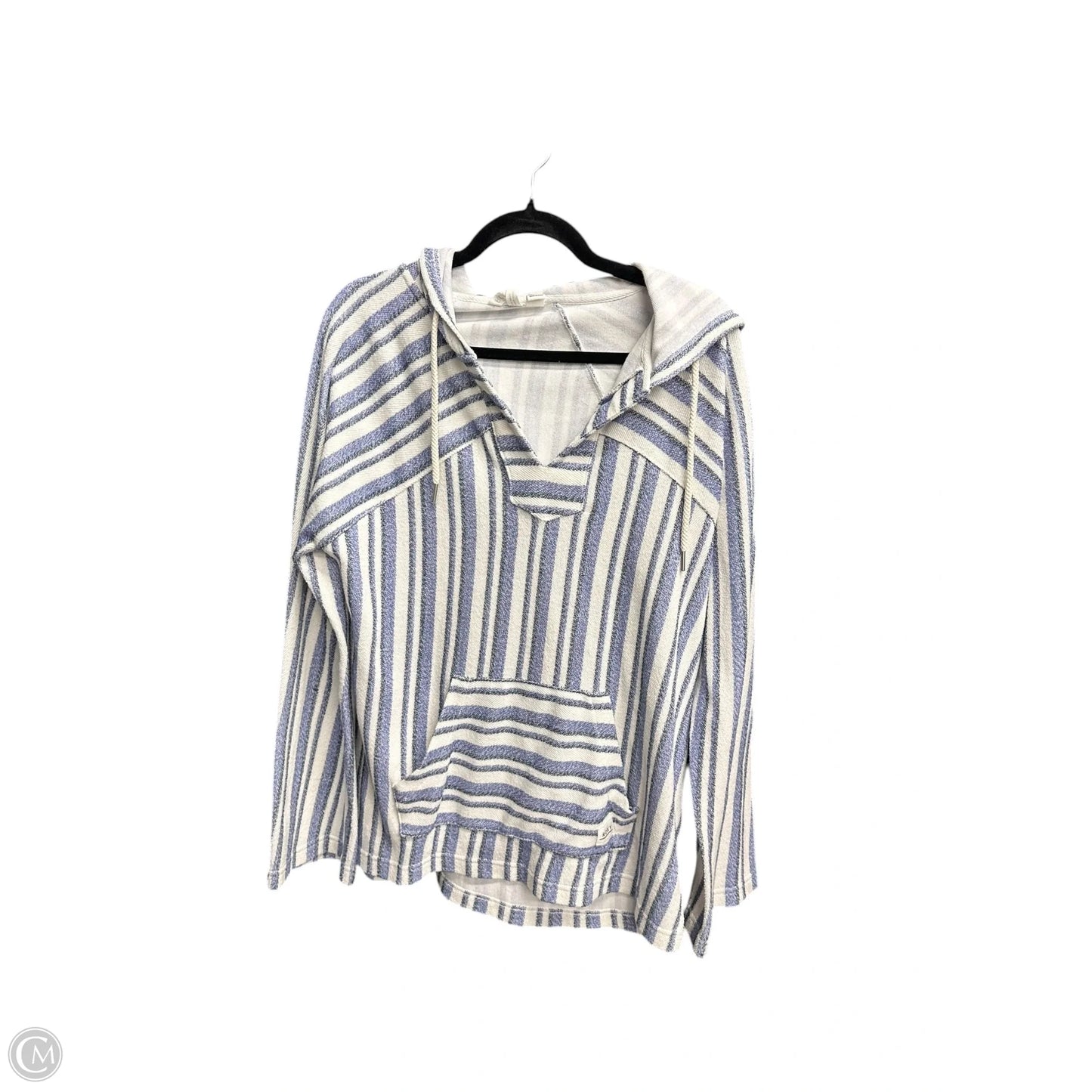 Sweatshirt Hoodie By Roxy In Striped Pattern, Size: L