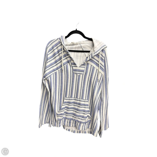 Sweatshirt Hoodie By Roxy In Striped Pattern, Size: L