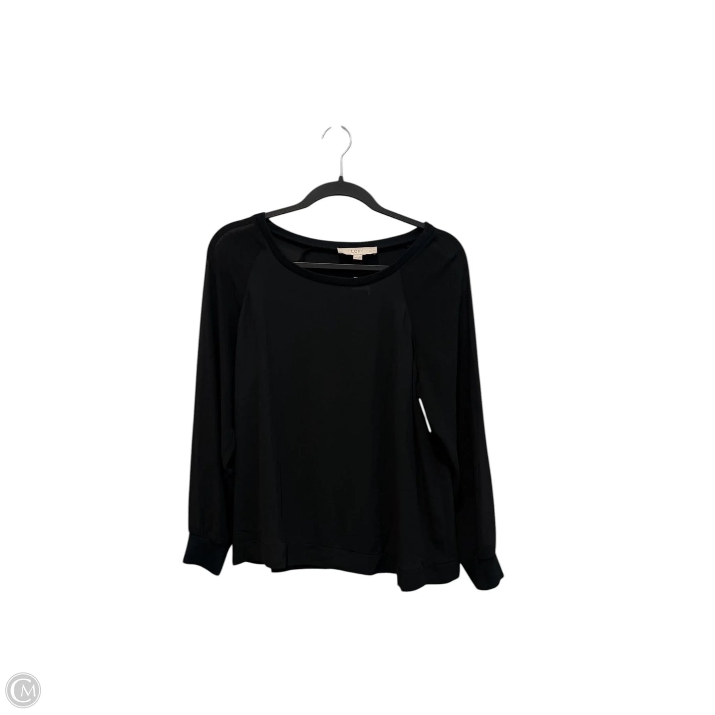 Top Long Sleeve By Loft In Black, Size: Mp