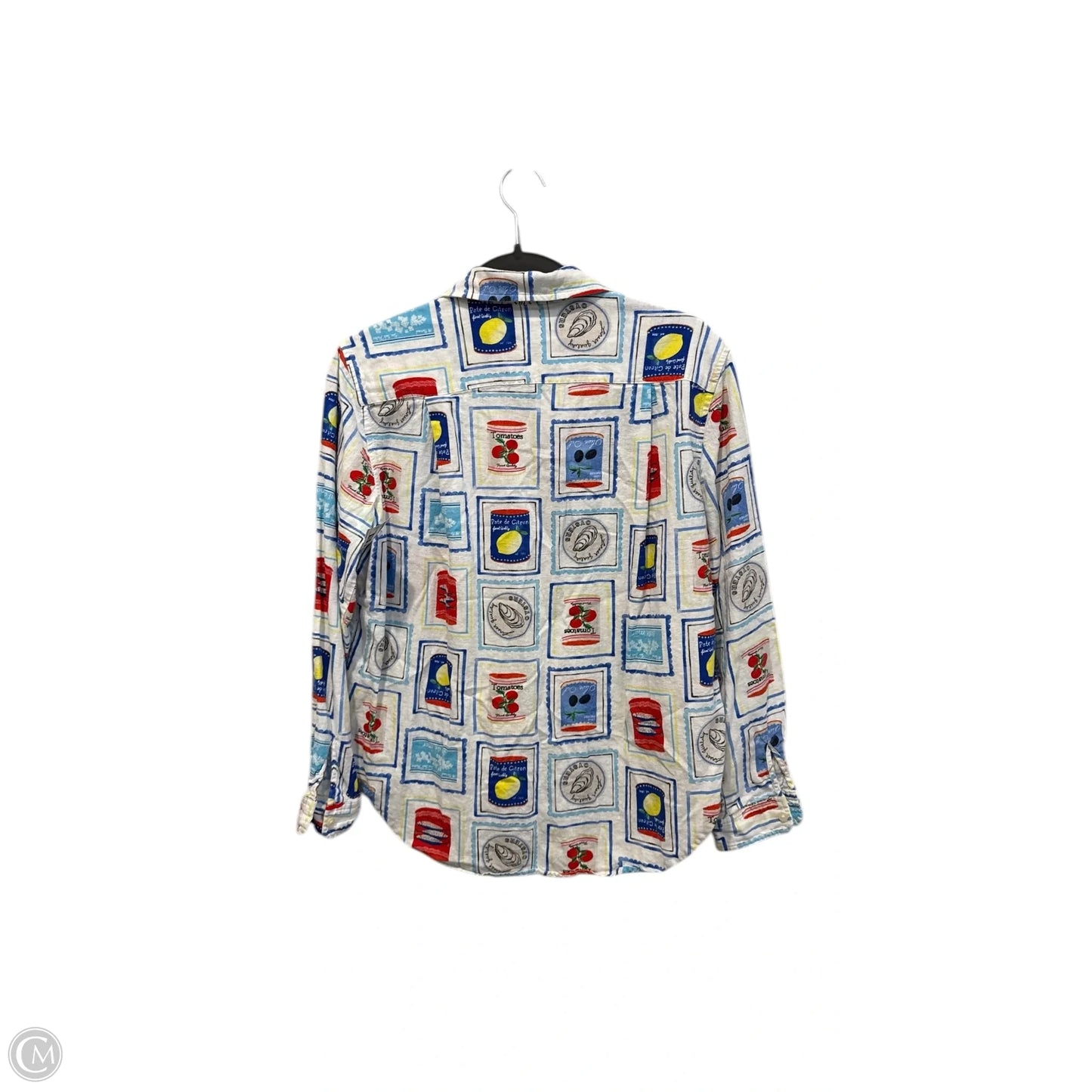 Blouse Long Sleeve By Loft In White, Size: S
