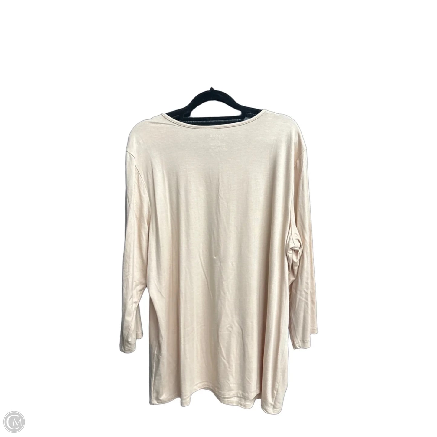 Top 3/4 Sleeve Basic By Chicos In Cream, Size: Xl