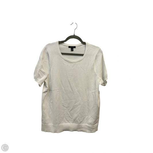 Top Short Sleeve By Lands End In White, Size: Xl