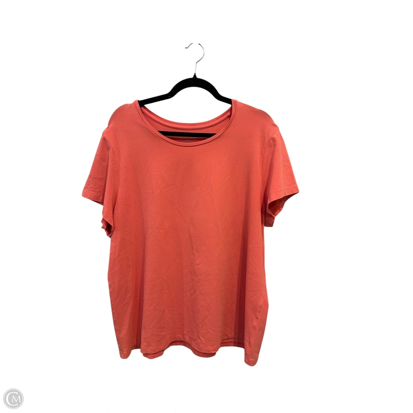 Top Short Sleeve Basic By Chicos In Coral, Size: 2x