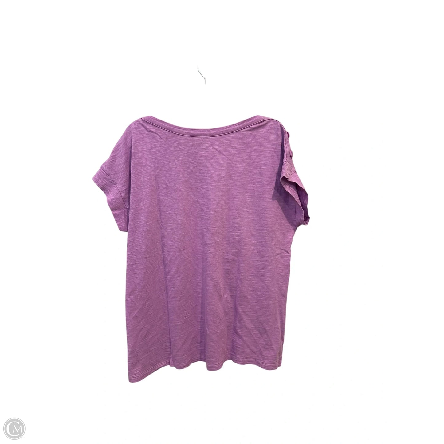 Top Short Sleeve Basic By Talbots In Purple, Size: Xl