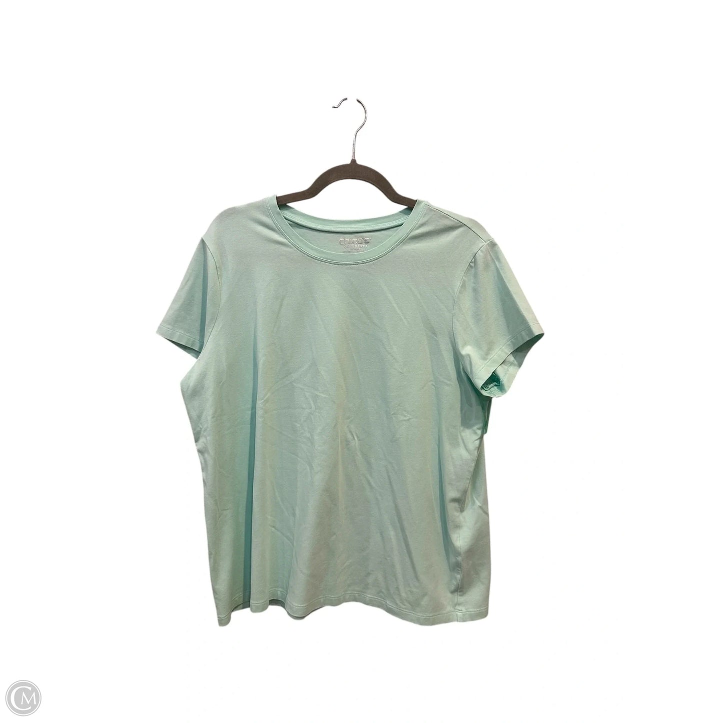 Top Short Sleeve Basic By Chicos In Blue, Size: Xl