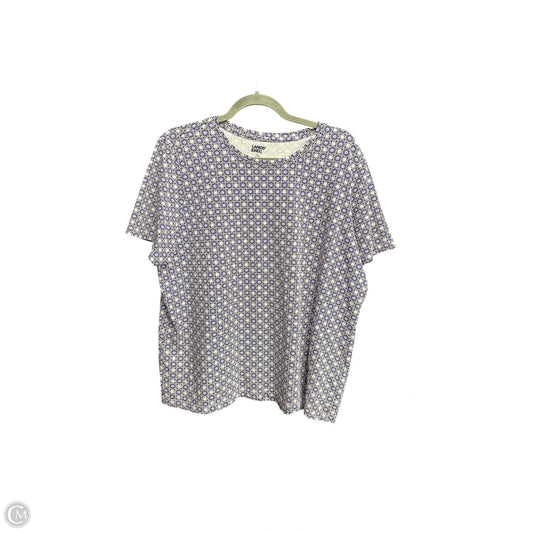 Top Short Sleeve Basic By Lands End In Geometric Pattern, Size: Xl