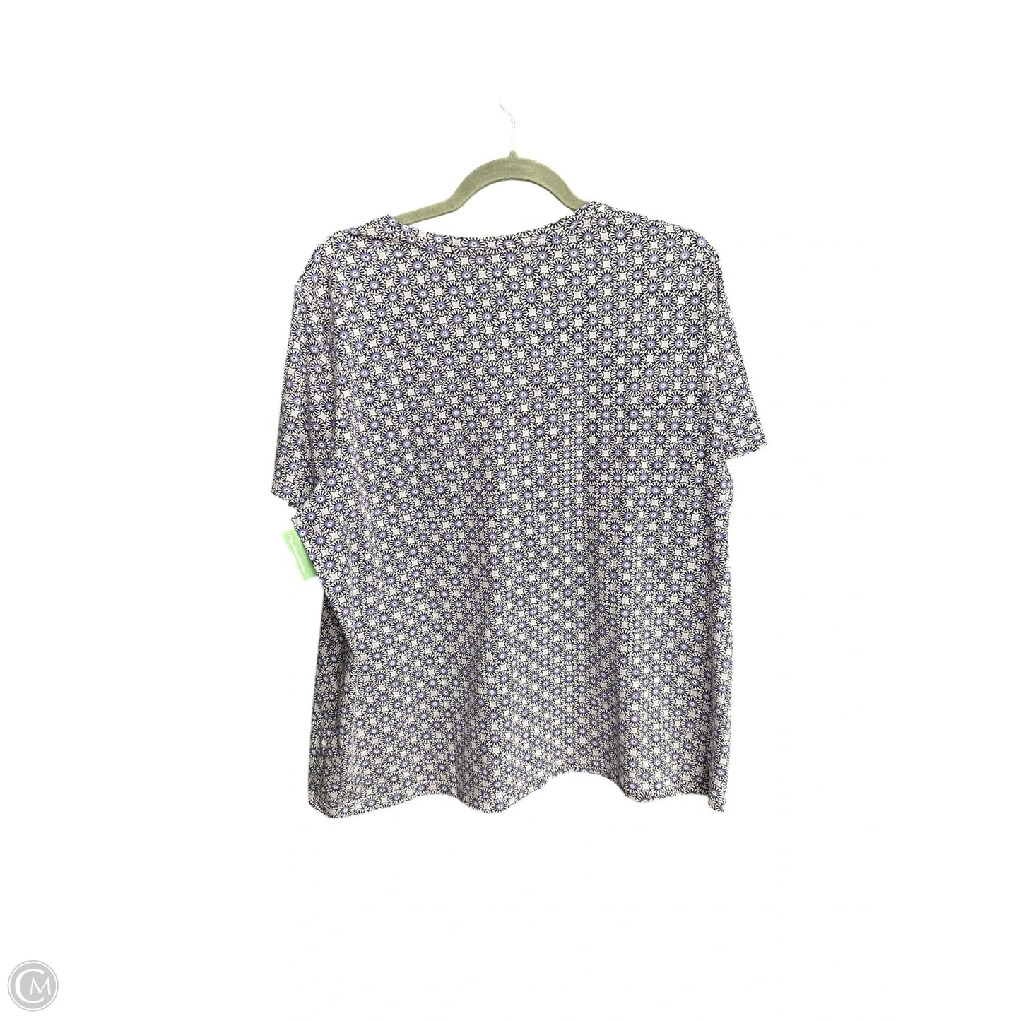Top Short Sleeve Basic By Lands End In Geometric Pattern, Size: Xl