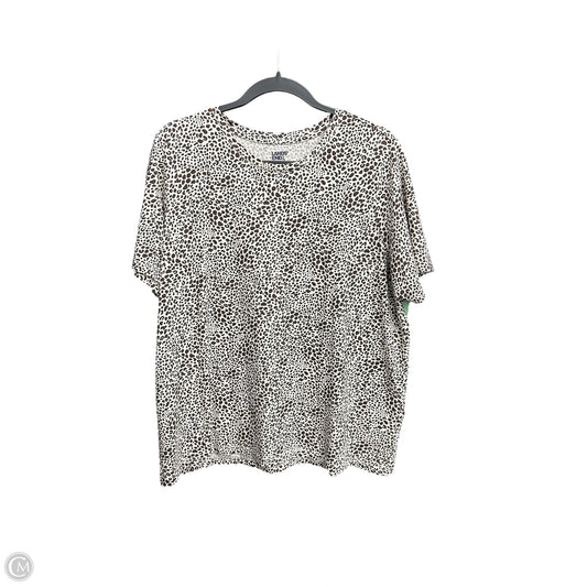 Top Short Sleeve Basic By Lands End In Animal Print, Size: Xl