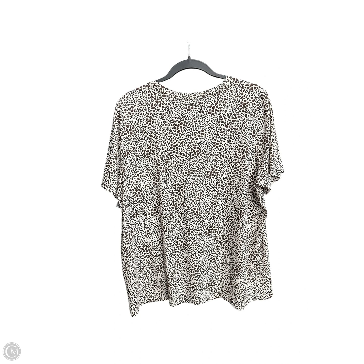 Top Short Sleeve Basic By Lands End In Animal Print, Size: Xl