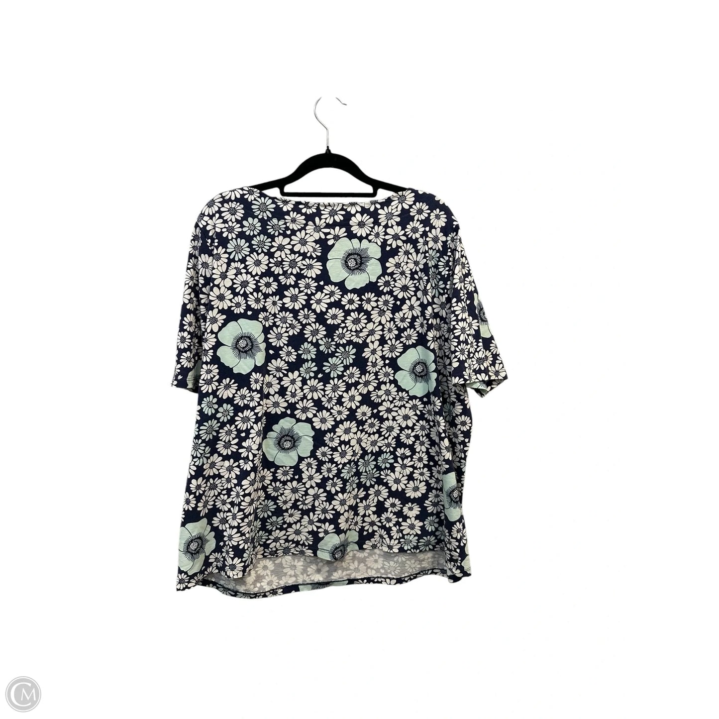 Top Short Sleeve Basic By Talbots In Floral Print, Size: Xl
