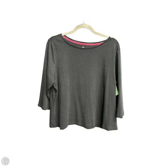 Top 3/4 Sleeve Basic By Talbots In Black, Size: 2x
