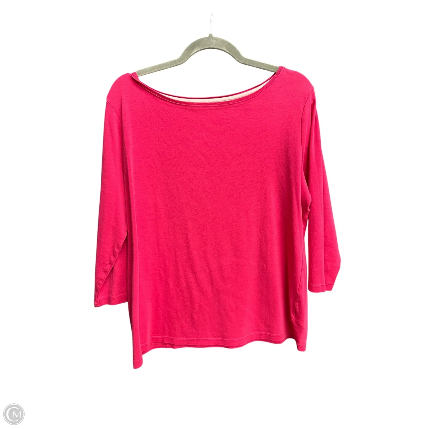 Top 3/4 Sleeve Basic By Talbots In Pink, Size: Xl