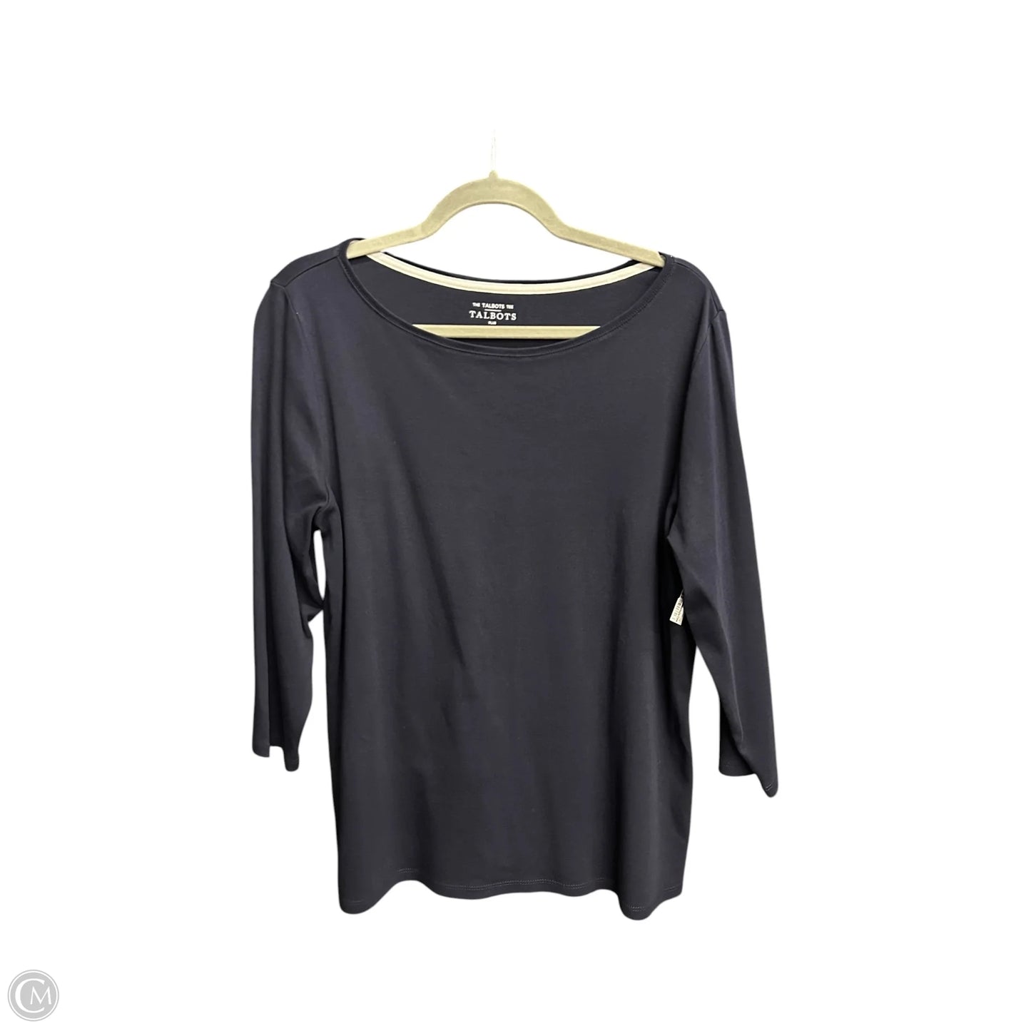 Top 3/4 Sleeve Basic By Talbots In Navy, Size: Xl