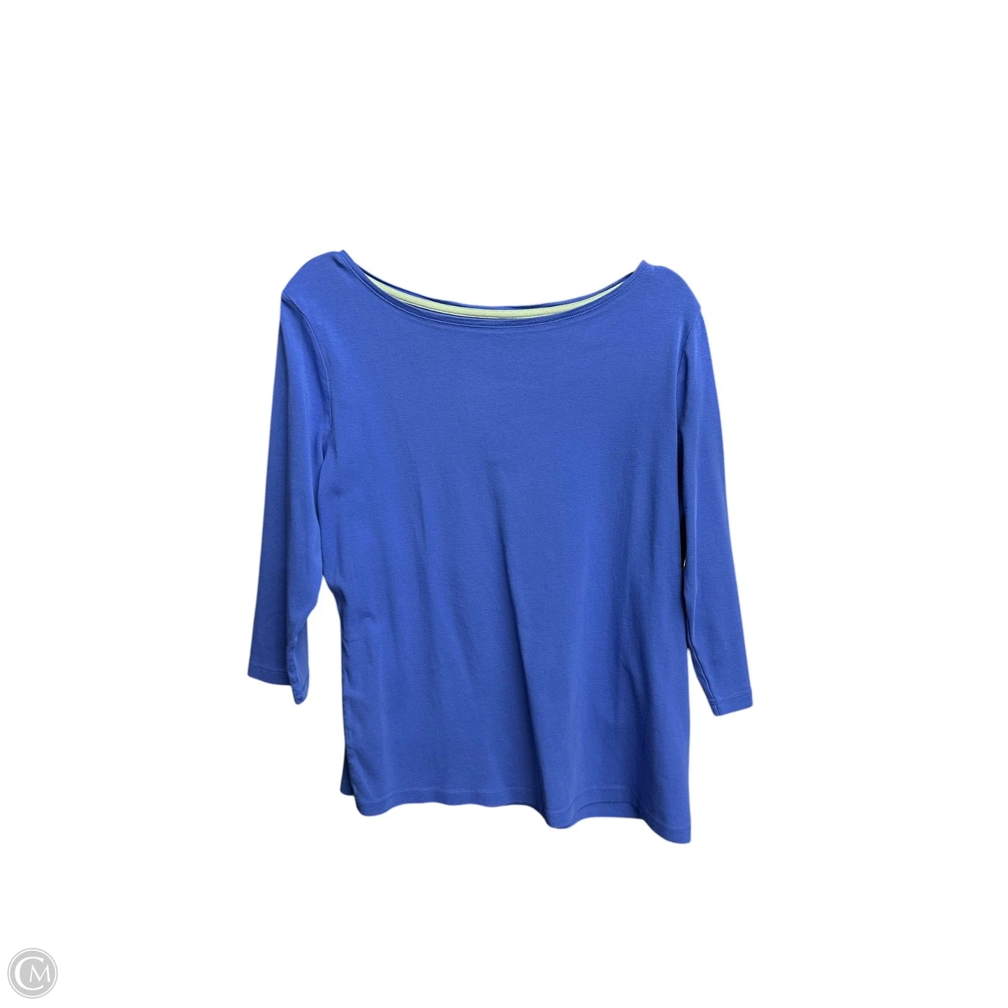 Top 3/4 Sleeve Basic By Talbots In Blue, Size: Xl