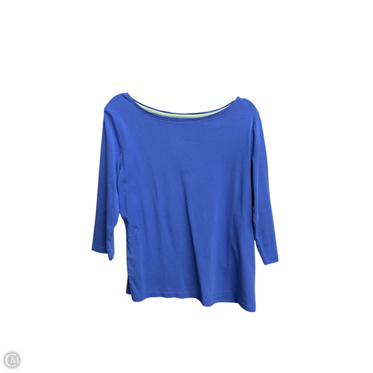 Top 3/4 Sleeve Basic By Talbots In Blue, Size: Xl