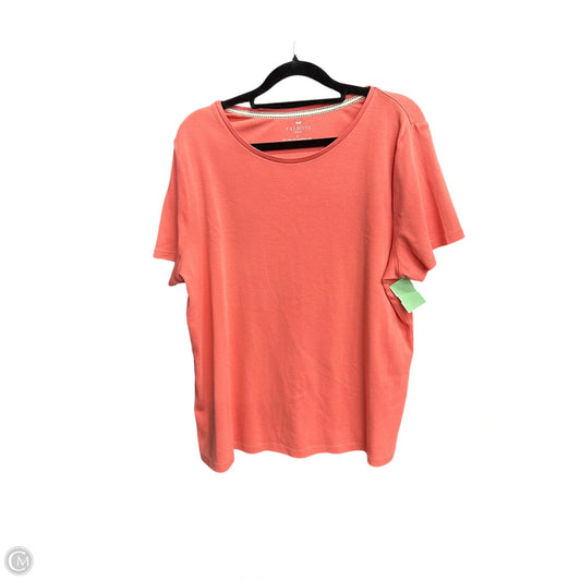 Top Short Sleeve Basic By Talbots In Peach, Size: Xl