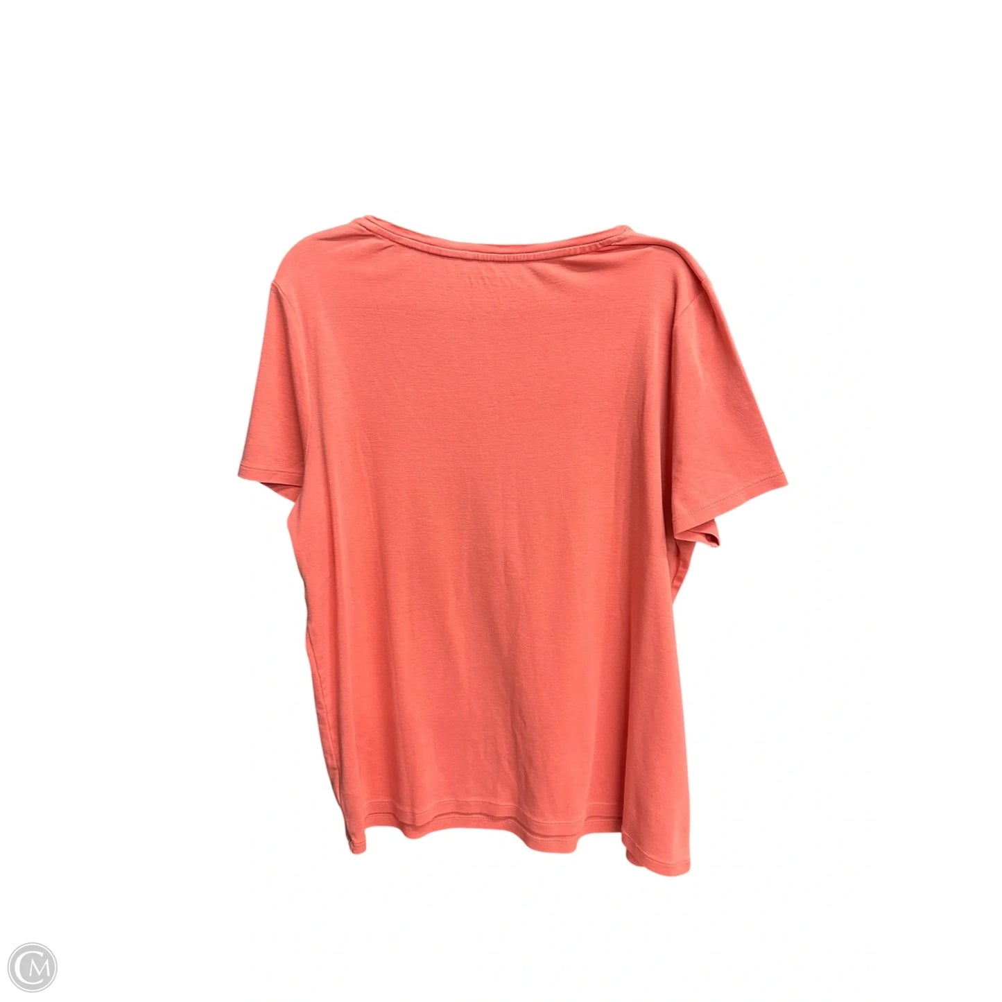 Top Short Sleeve Basic By Talbots In Peach, Size: Xl