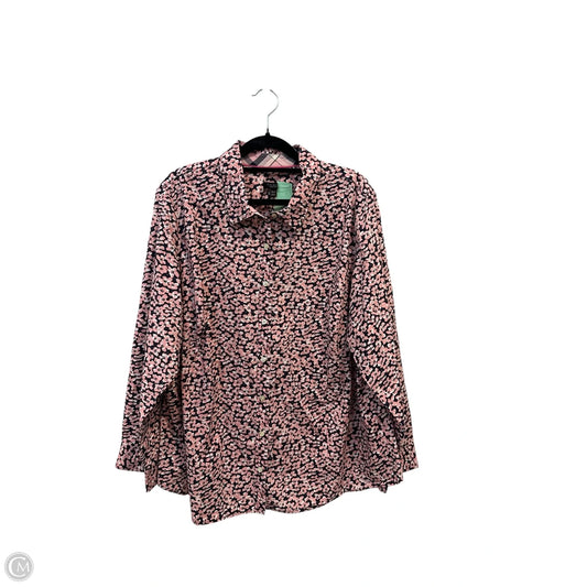 Blouse Long Sleeve By Talbots In Floral Print, Size: 2x