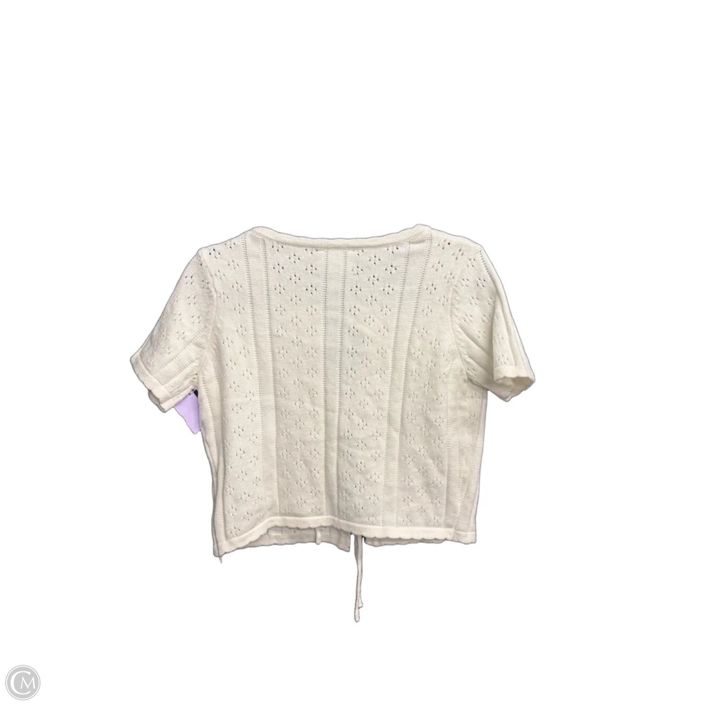Top Short Sleeve By Clothes Mentor In White, Size: M