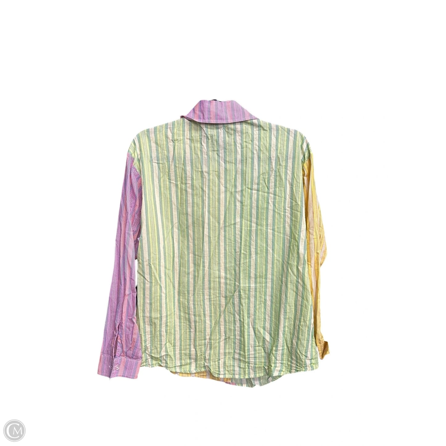 Blouse Long Sleeve By Wild Fable In Striped Pattern, Size: Xxs
