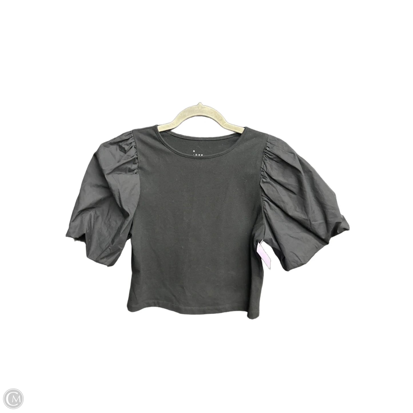 Top Short Sleeve Basic By A New Day In Black, Size: Xs