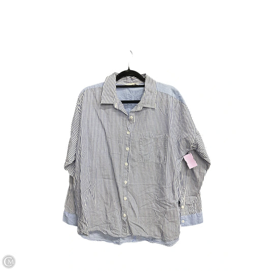 Blouse Long Sleeve By Beachlunchlounge In Striped Pattern, Size: M