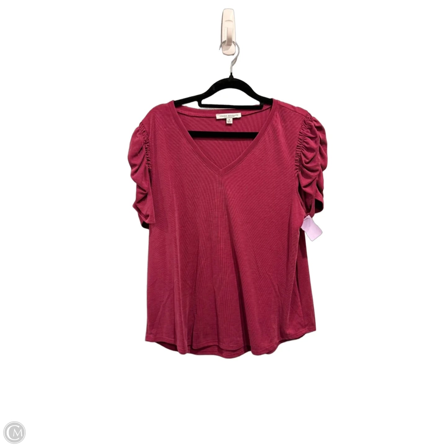 Top Short Sleeve By Green Envelope In Purple, Size: M
