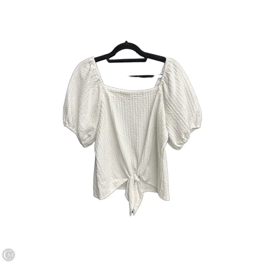 Top Short Sleeve By Loft In White, Size: Xs