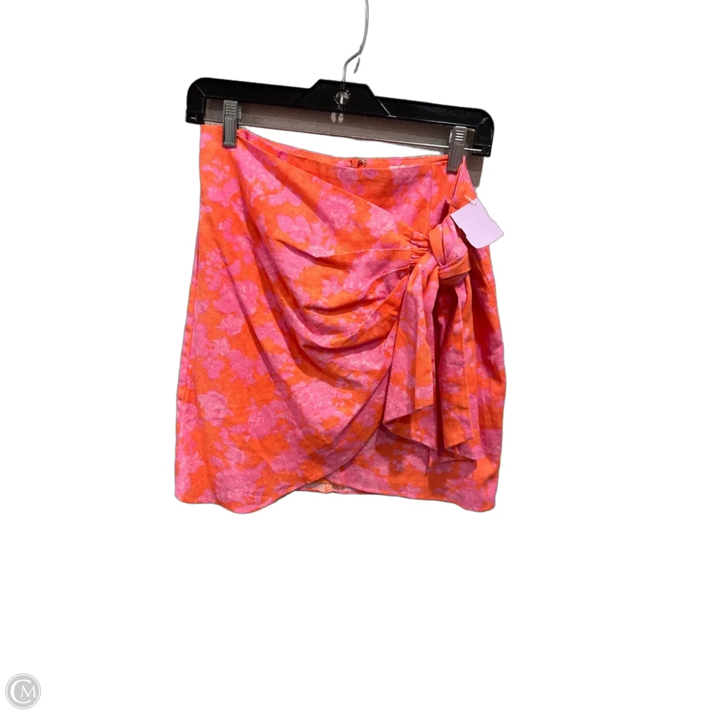 Skirt Mini & Short By Do + Be In Orange & Pink, Size: 8