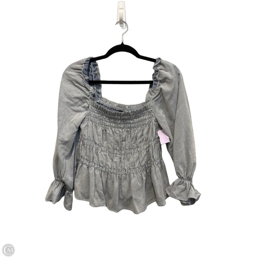 Top 3/4 Sleeve By Who What Wear In Blue, Size: S