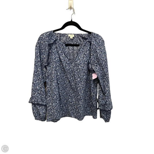 Top Long Sleeve By J. Crew In Floral Print, Size: S