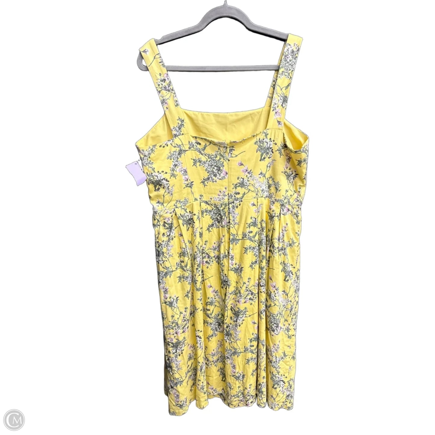 Dress Casual Midi By Alex Marie In Yellow, Size: 2x