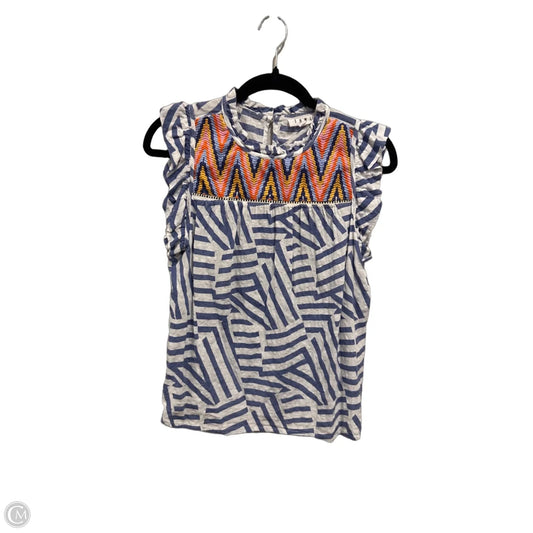 Top Sleeveless By Thml In Blue & White, Size: M