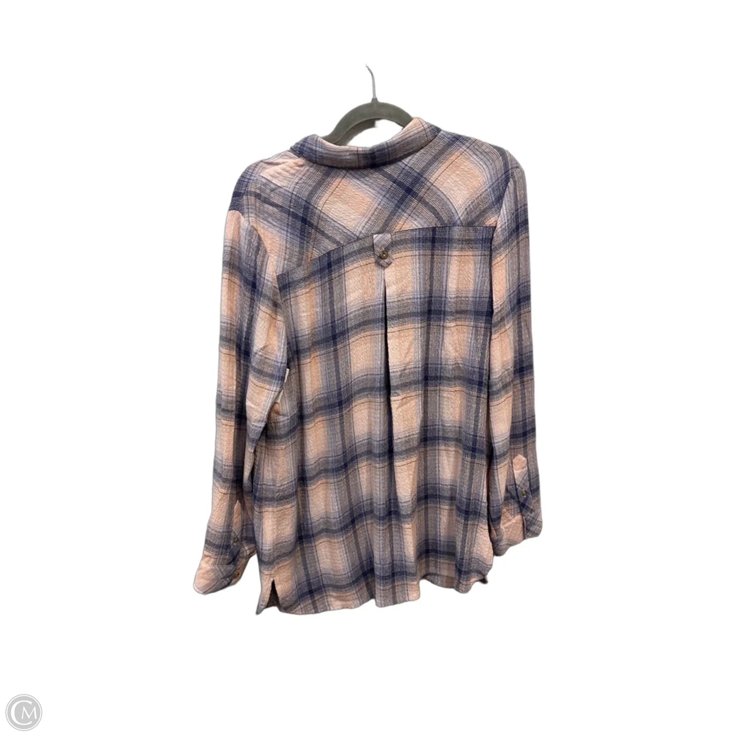 Blouse Long Sleeve By J. Jill In Plaid Pattern, Size: L