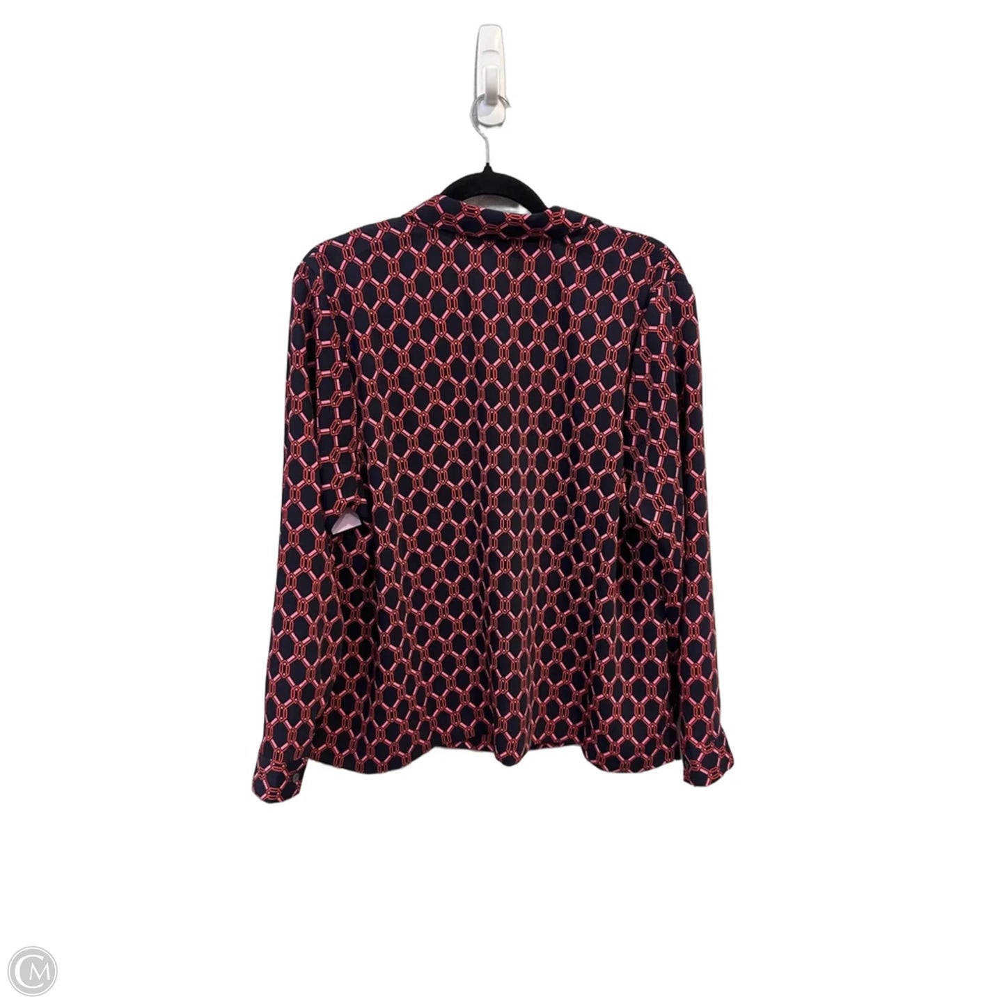 Blouse Long Sleeve By J. Jill In Geometric Pattern, Size: Lp
