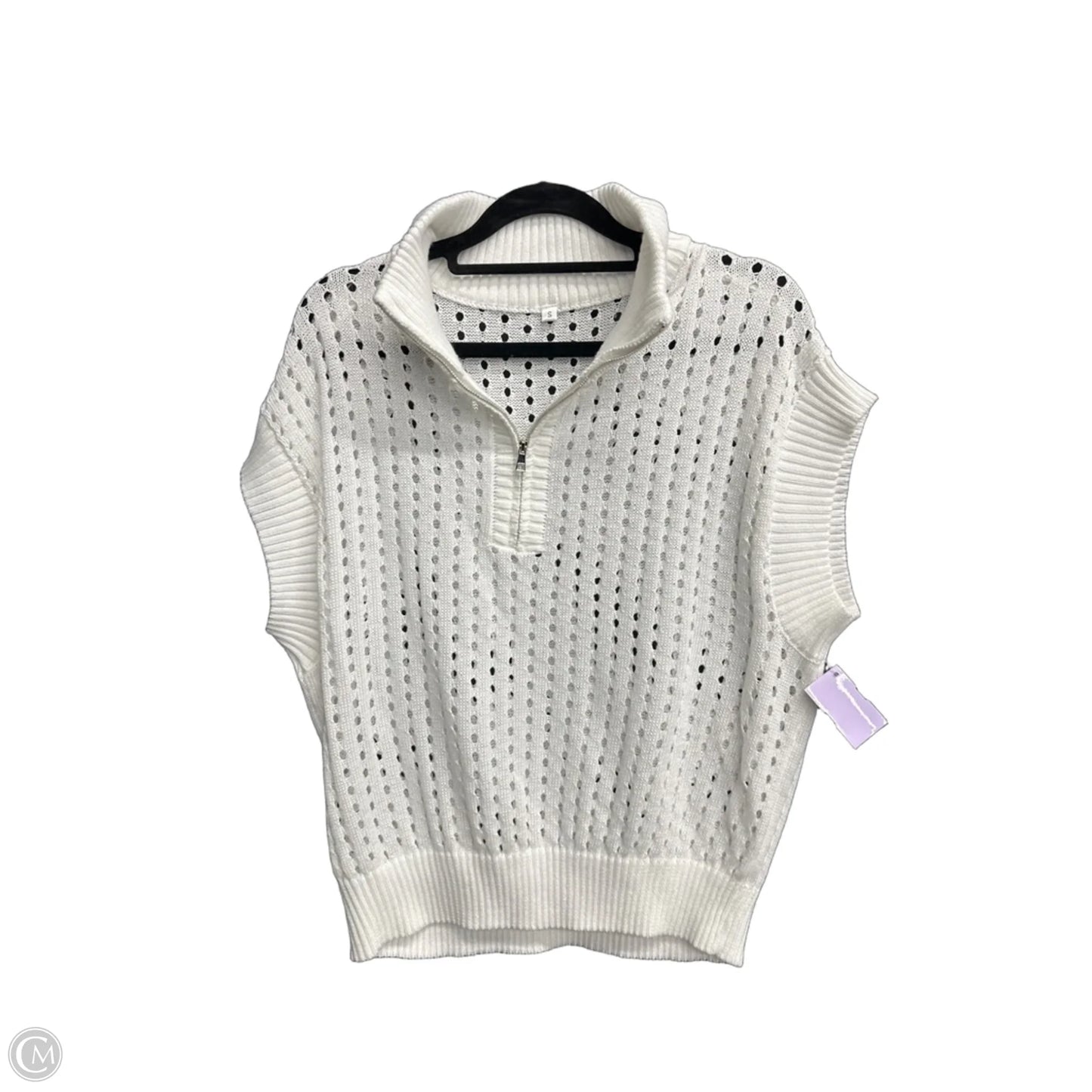 Top Sleeveless By Clothes Mentor In White, Size: S