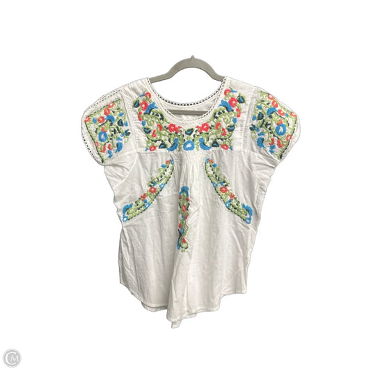 Top Short Sleeve By Clothes Mentor In White, Size: S
