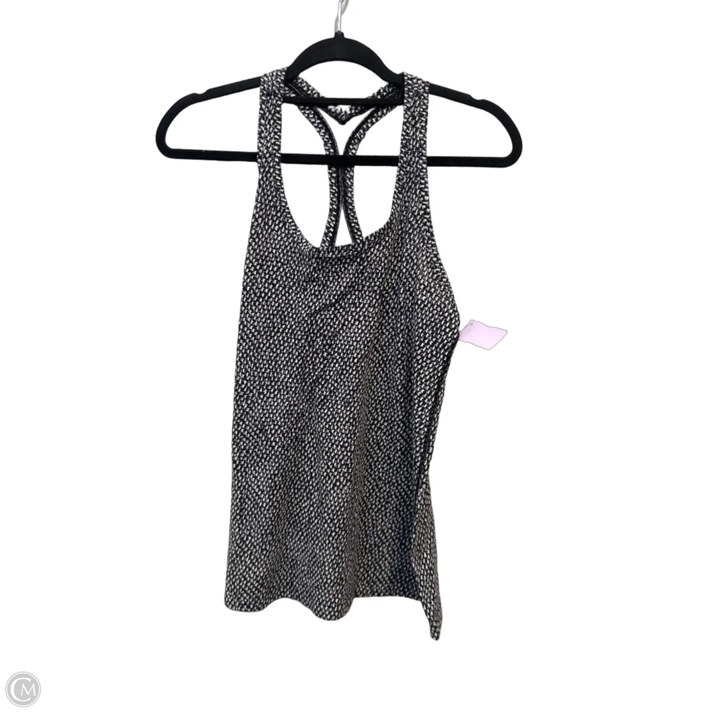 Athletic Tank Top By Lululemon In Black & White, Size: M