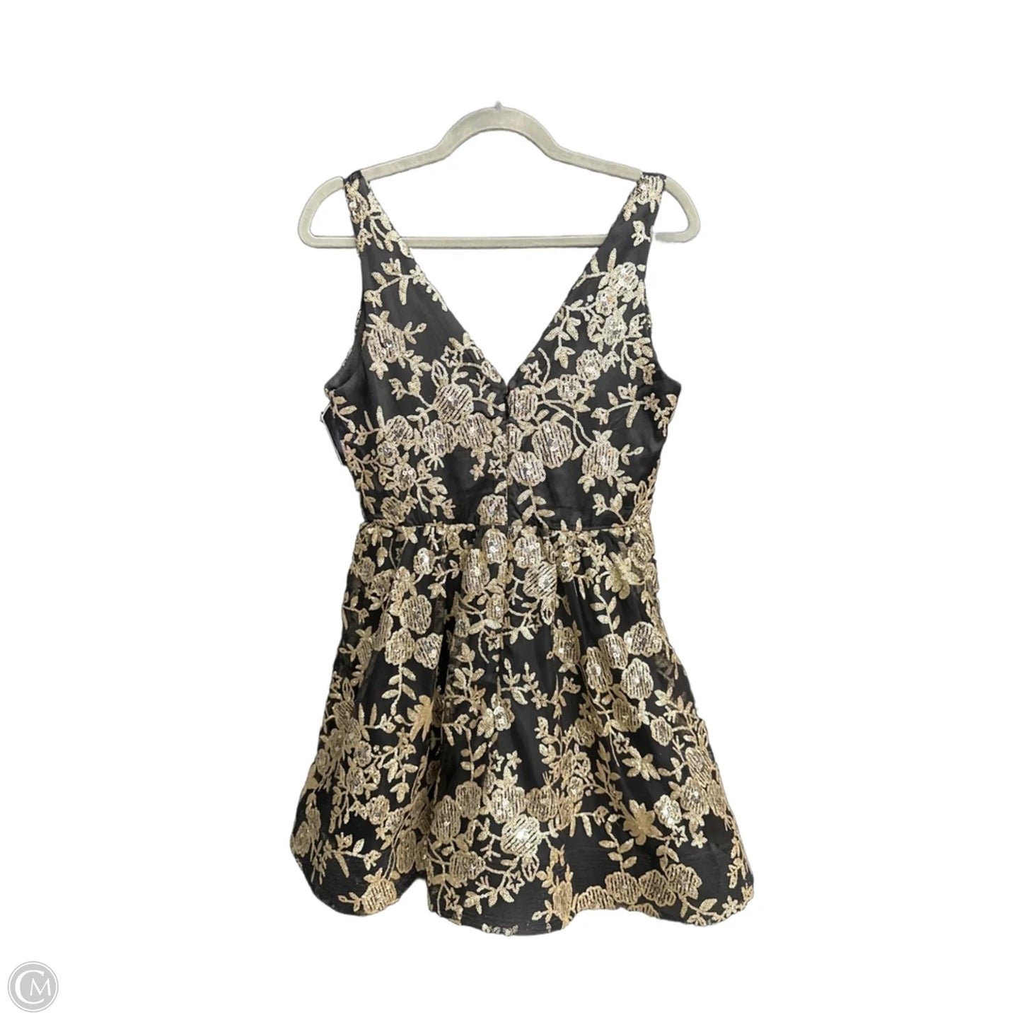 Dress Party Short By Altard State In Black & Gold, Size: S