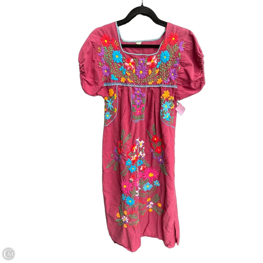 Dress Casual Midi By Clothes Mentor In Maroon, Size: S