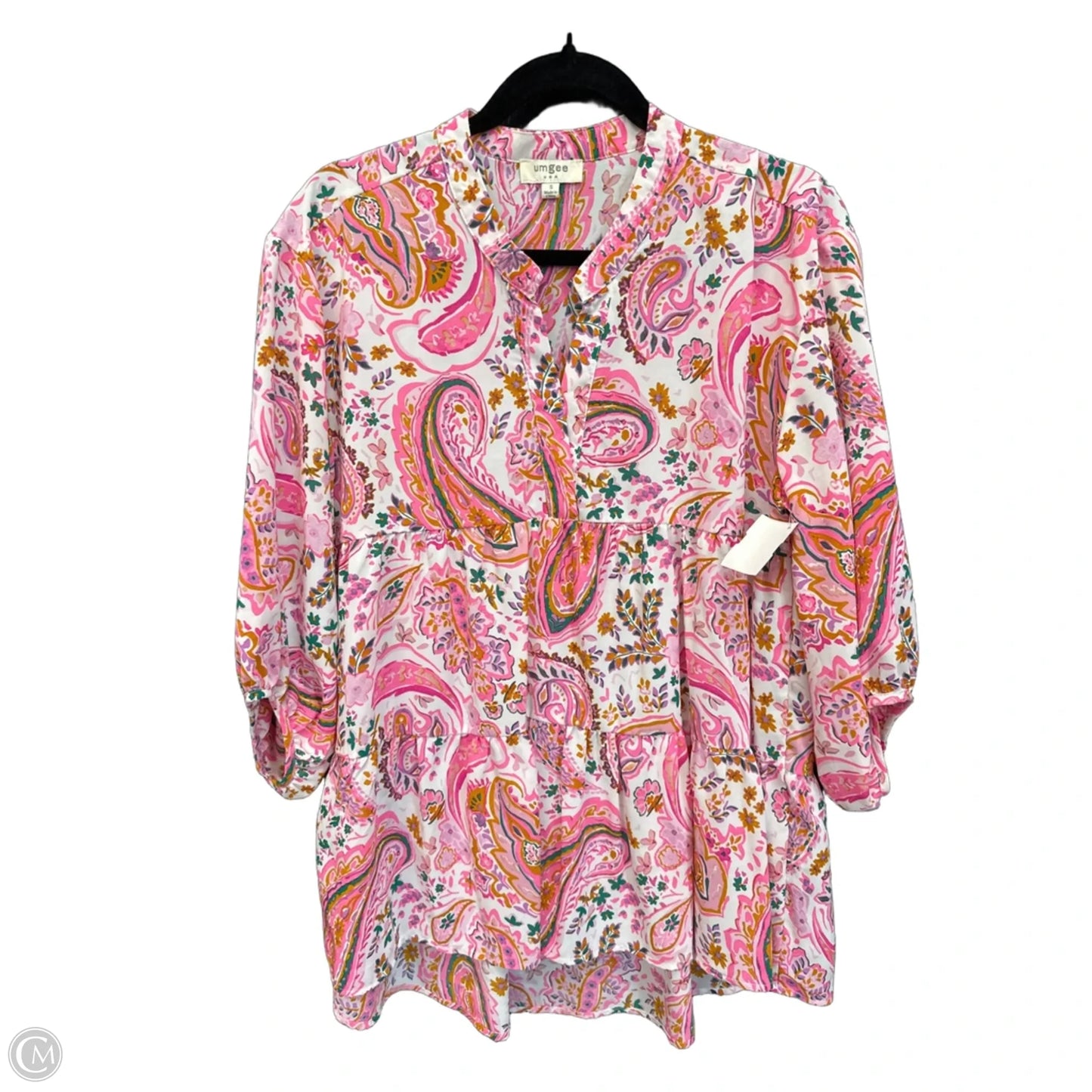 Top 3/4 Sleeve By Umgee In Paisley Print, Size: S