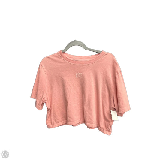 Top Short Sleeve Basic By Offline In Pink, Size: M