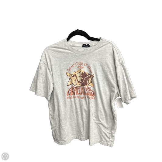 Top Short Sleeve Basic By Clothes Mentor In Grey, Size: L