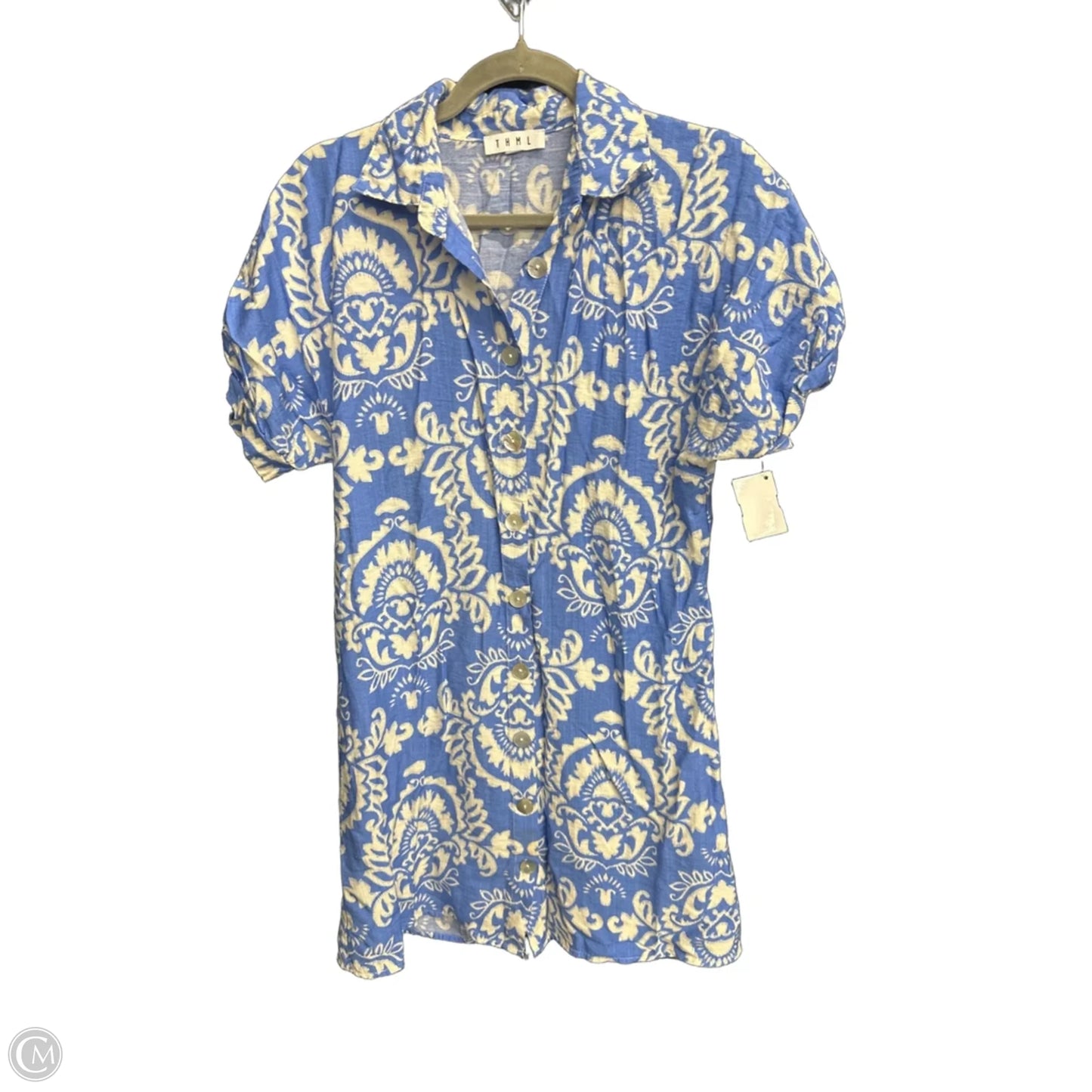 Dress Casual Short By Thml In Blue & White, Size: Xs