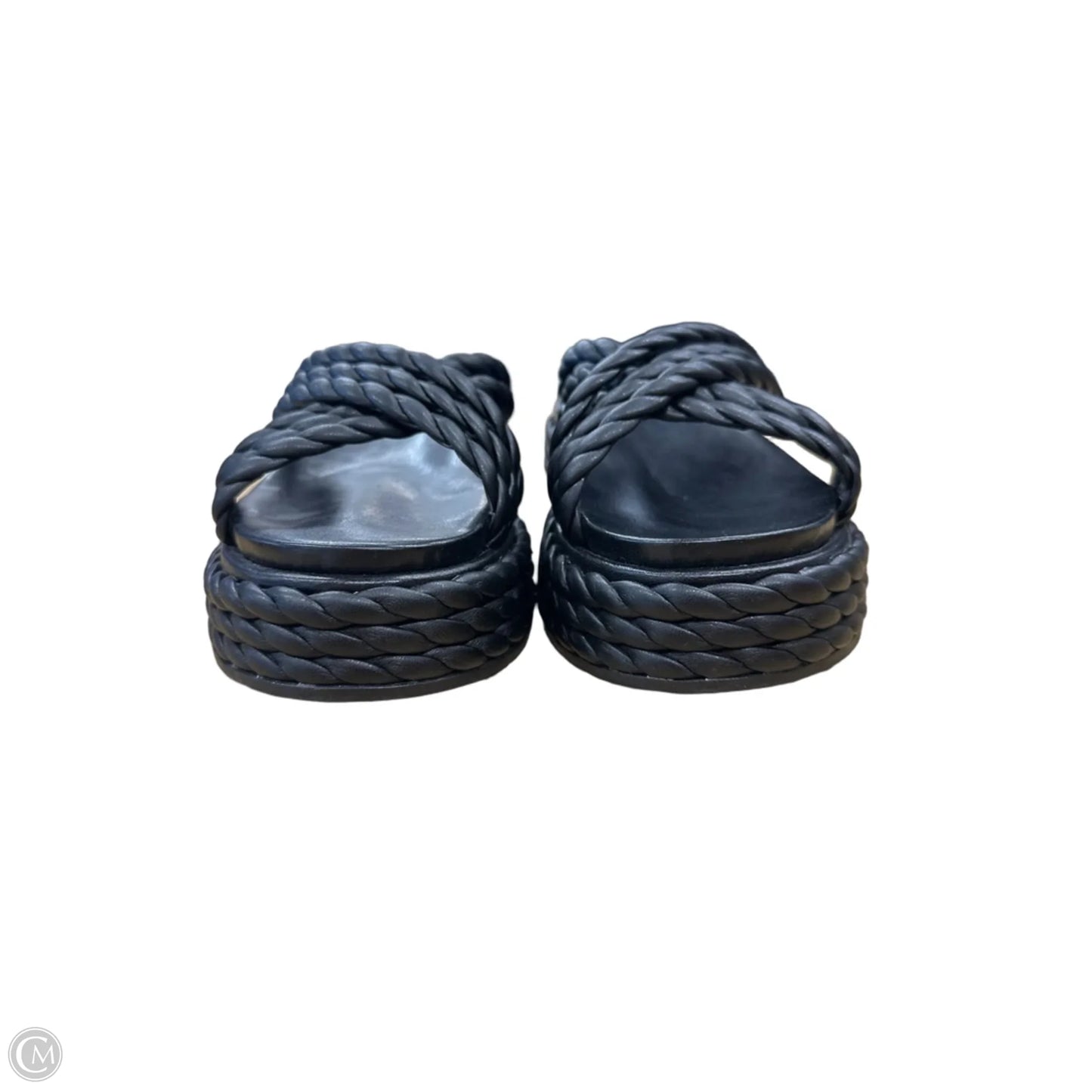 Sandals Heels Platform By Clothes Mentor In Black, Size: 8