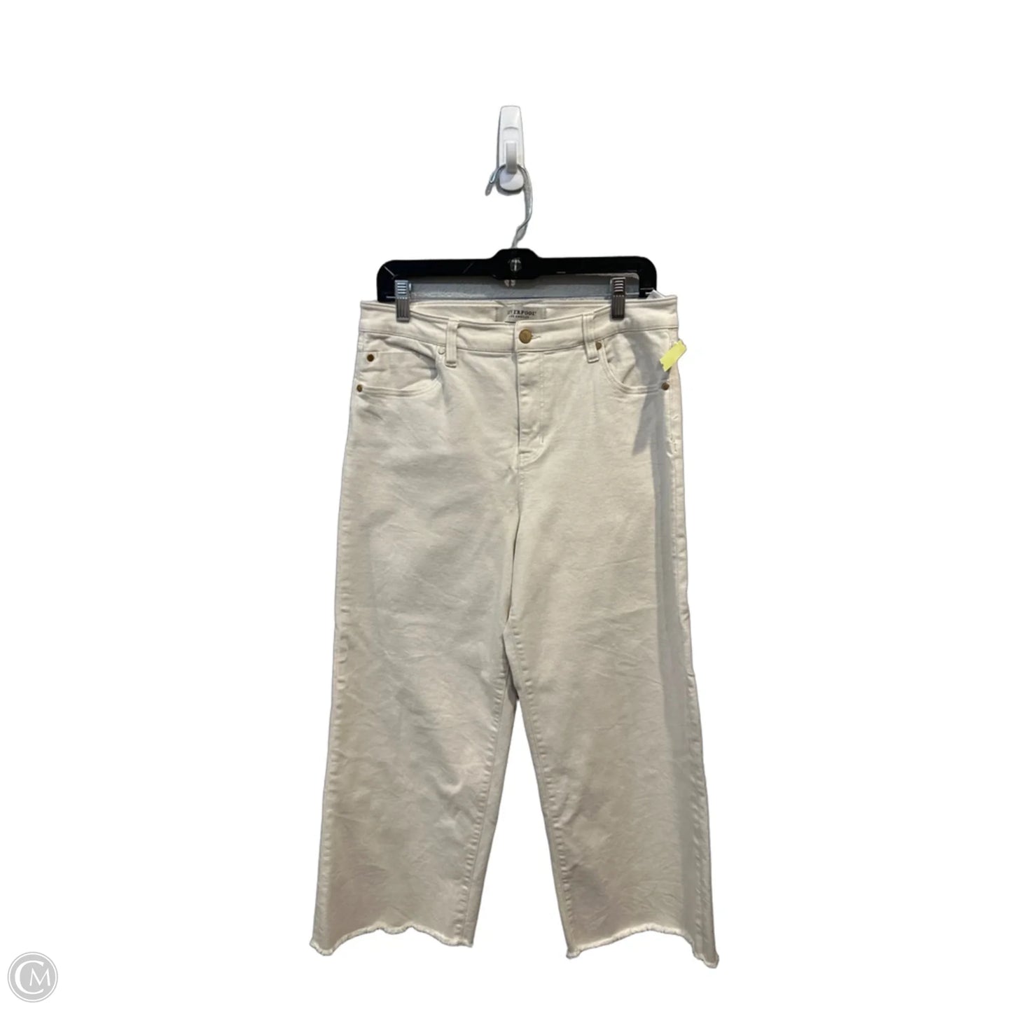 Jeans Wide Leg By Liverpool In Cream Denim, Size: 12