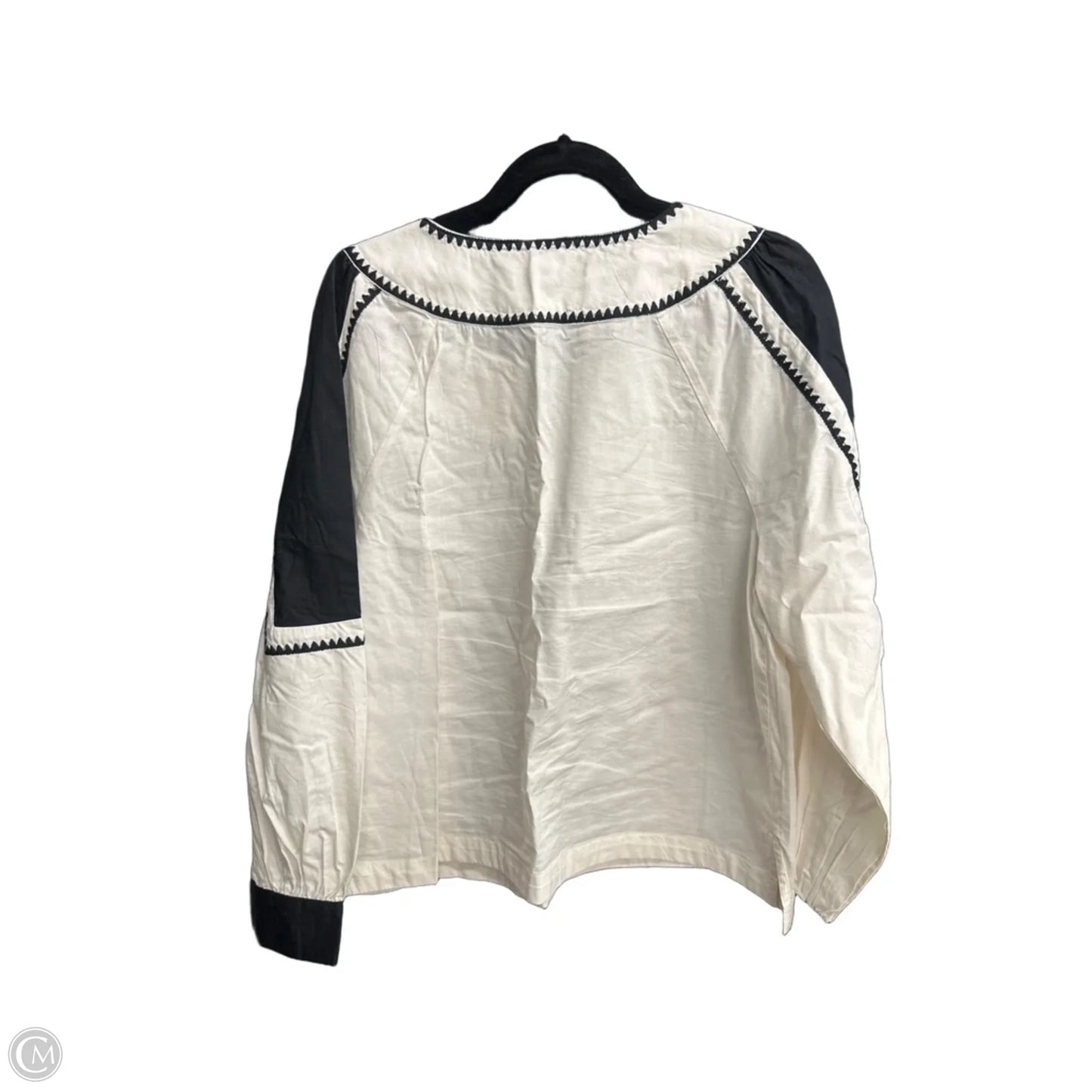 Top Long Sleeve By Loft In White, Size: L